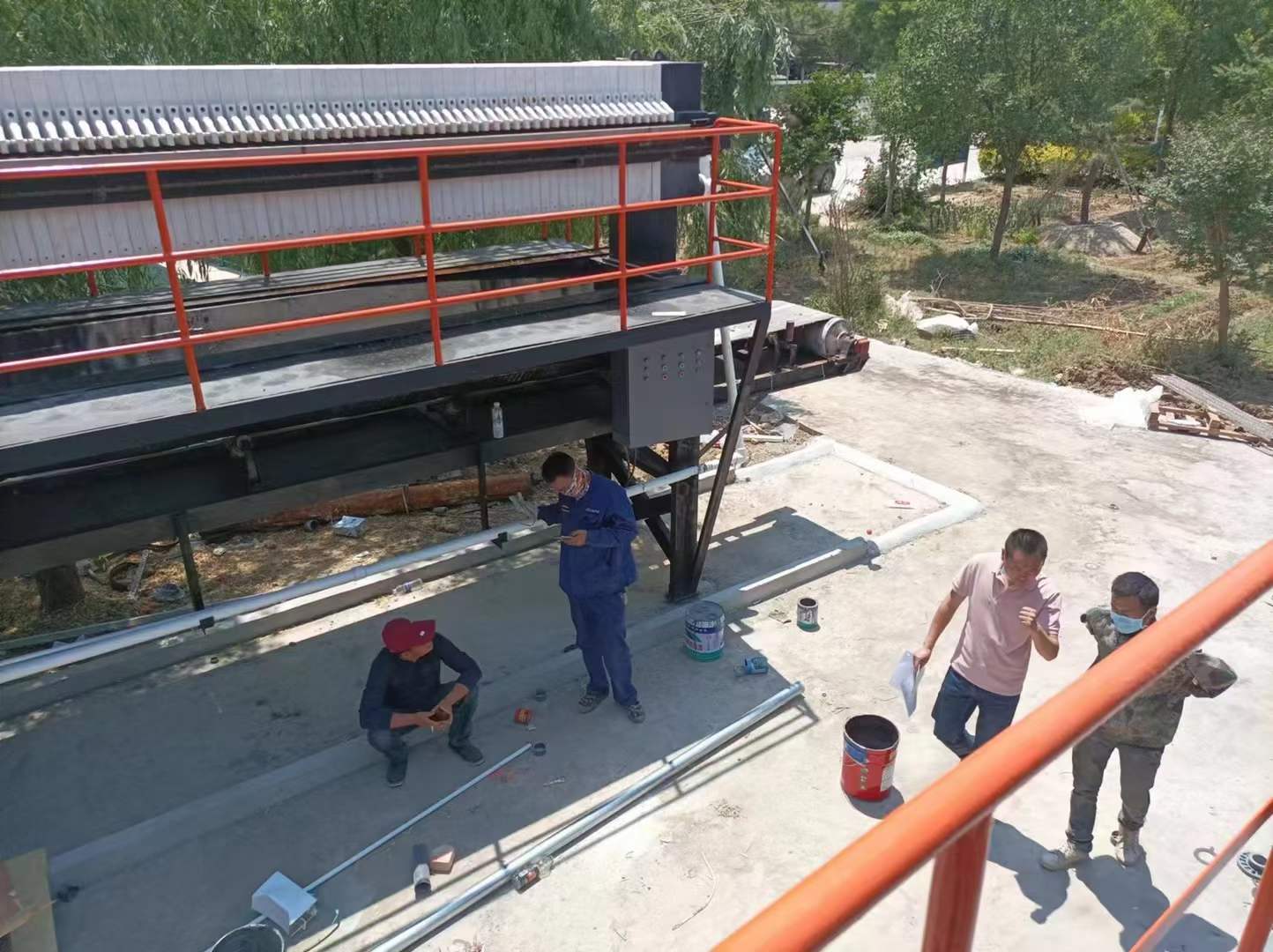 廢水處理項目施工現(xiàn)場